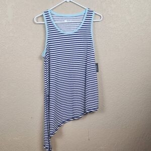 Xersion Striped Blue and White Tank Top Medium (5208)
